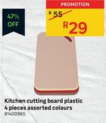 Kitchen Cutting Board Plastic 4 Pieces 81400965