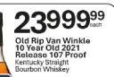 Old Rip Van Winkle 10 Year Old 2021 Release 107 Proof Kentucky Straight Bourbon Whisky-Each