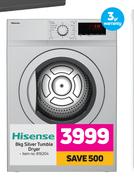 Hisense 8Kg Silver Tumble Dryer