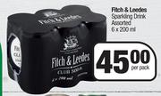 Fitch & Leedes Sparkling Drink Assorted-6 x 200ml Per Pack