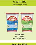President Feta Cheese (All Variants)-For Any 2 x 400g