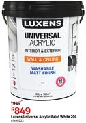 Luxens Universal Acrylic Paint White 81490222-20L