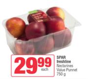 Spar Freshline Nectarines Value Punnet-750g