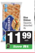 Blue Ribbon Squares Assorted-4s