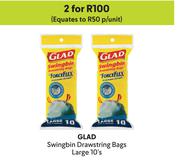 Glad Swingbin Drawstring Bags Large-For 2 x 10's