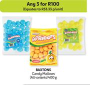 Baxtons Candy Mallows (All Variants)-For Any 3 x 400g