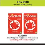 Canderel Low Kilojoule Sweetener Stick Sachets-For 2 x 100's