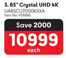 Samsung 65" (165cm) Crystal UHD 4K Television UA65CU7000KXXA