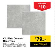 CIL Plato Ceramic Bone Tiles-350mm x 350mm Per Sqm
