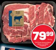 PnP Bulk Stewing Beef Bone In Or Beef Potjiekos-Per Kg