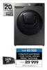 Samsung 9/6Kg Front Load Washer/Dryer Combo With Eco Bubble Technology WD90T654DBN/FA
