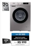 Samsung 8Kg Front Loader With 18 Min Quick Wash WW80T3040BS/FA