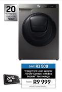 Samsung 9/6Kg Front Load Washer/Dryer Combo With Eco Bubble Technology WD90T654DBN/FA