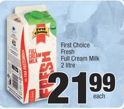 First Choice Fresh Full Cream Milk-2Ltr