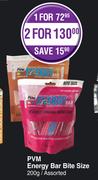 PVM Energy Bar Bite Size Assorted-For 2 x 200g