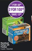 Racefood Farbar Or Fastbar 5 Pack Assorted-For 2