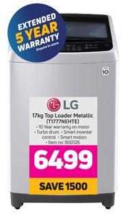 Lg 17kg cheap top loader t1777nehte
