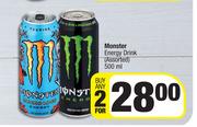 Monster Energy Drink (Assorted)-For Any 2 x 500ml