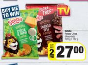 Simba Potato Chips (Assorted)-For Any 2 x 120g/132g