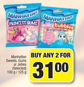 Manhattan Sweets, Gums Or Jellies Selected 100g/ 125g-For Any 2