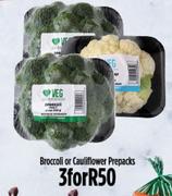 Broccoli Or Cauliflower Prepacks-For 3