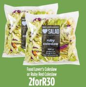 Food Lovers Coleslaw Or Ruby Red Coleslaw-For 2