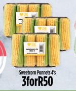 Sweetcorn Punnets-For 3 x 4's Pack