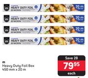 M Heavy Duty Foil Box-450mm x 20m Each