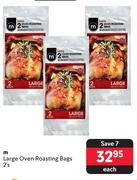 M Large Oven Roasting Bags-2's Each