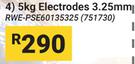 Ryobi 5Kg Electrodes 3.25mm RWE-PSE60135325 (751730)-Each