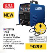 Pro-Max 160A 3 In 1 MIG Inverter Welder PMW-160 (850007478)