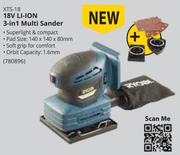 Ryobi 18V Li-Ion 3-In-1 Multi Sander XTS-18- Each