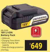Universal 18V Li-Ion Battery Pack XB-2000