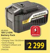 Universal 18V Li-Ion Battery Pack XB-8000