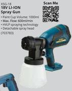 Ryobi 18V Li-Ion Spray Gun XSG-18- Each