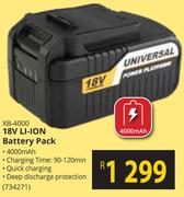 Universal 18V Li-Ion Battery Pack XB-4000