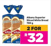 Albany Superior Sliced White Bread-For 2 x 700g