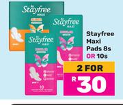 Stayfree Maxi Pads-For 2 x 8s/10s