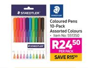 Staedtler Coloured Pens (10 Pack)-Per Pack