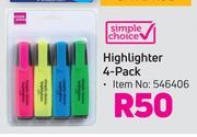 Simple Choice Highlighter (4 Pack)-Per Pack