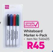 Simple Choice Whiteboard Marker (4 Pack)-Per Pack