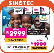 Sinotec 32" HD LED Google TV