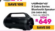 Volkano X Cobra Series Bluetooth Speaker (VK-3454-BK)