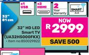 Samsung 32" HD LED Smart TV (UA32H5000FKX)