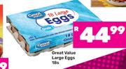 Great Value Large Eggs-18s