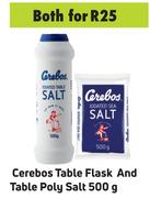 Cerebos Table Flask And Table Poly Salt 500g- For Both