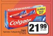 Colgate Super Active Toothpaste Banded Pack-2 x 100ml Per Pack