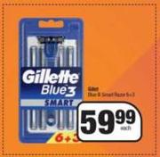 Gillette Blue 3 Smart Razor 6 + 3-Each