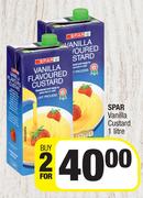 Spar Vanilla Custard-For 2 x 1 Litre
