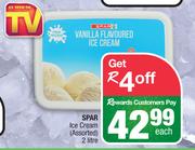 Spar Ice Cream (Assorted)-2 Litre Each